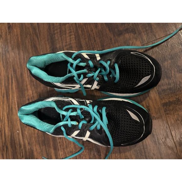 Asics Gel-nimbus 13 Womens Black And Green Size 8 T192N - Picture 2 of 7